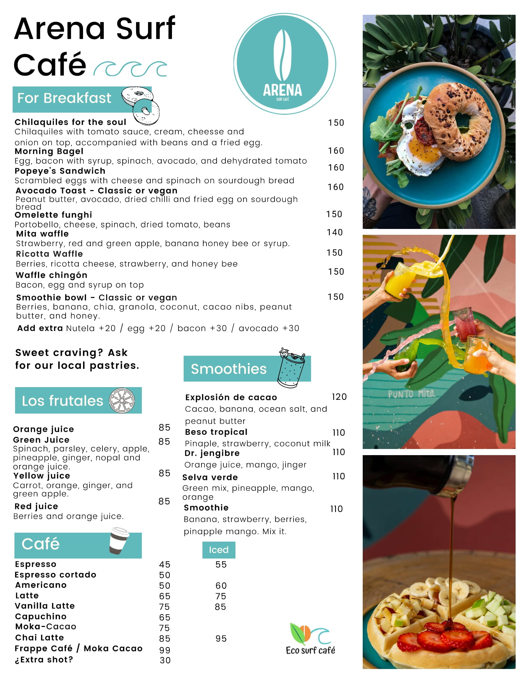 Menu Arena Cafe English